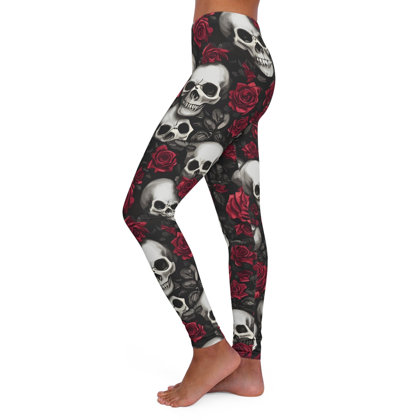 Skulls & Roses Women's Casual Spandex Leggings