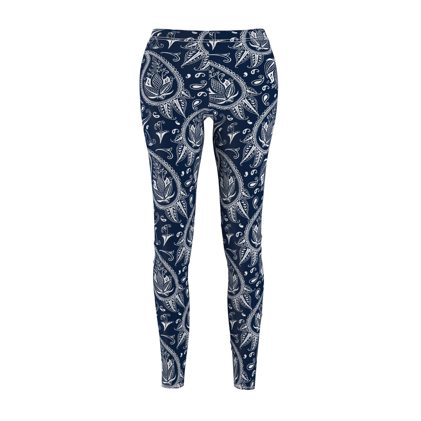 Blue Paisley Women's Casual Leggings