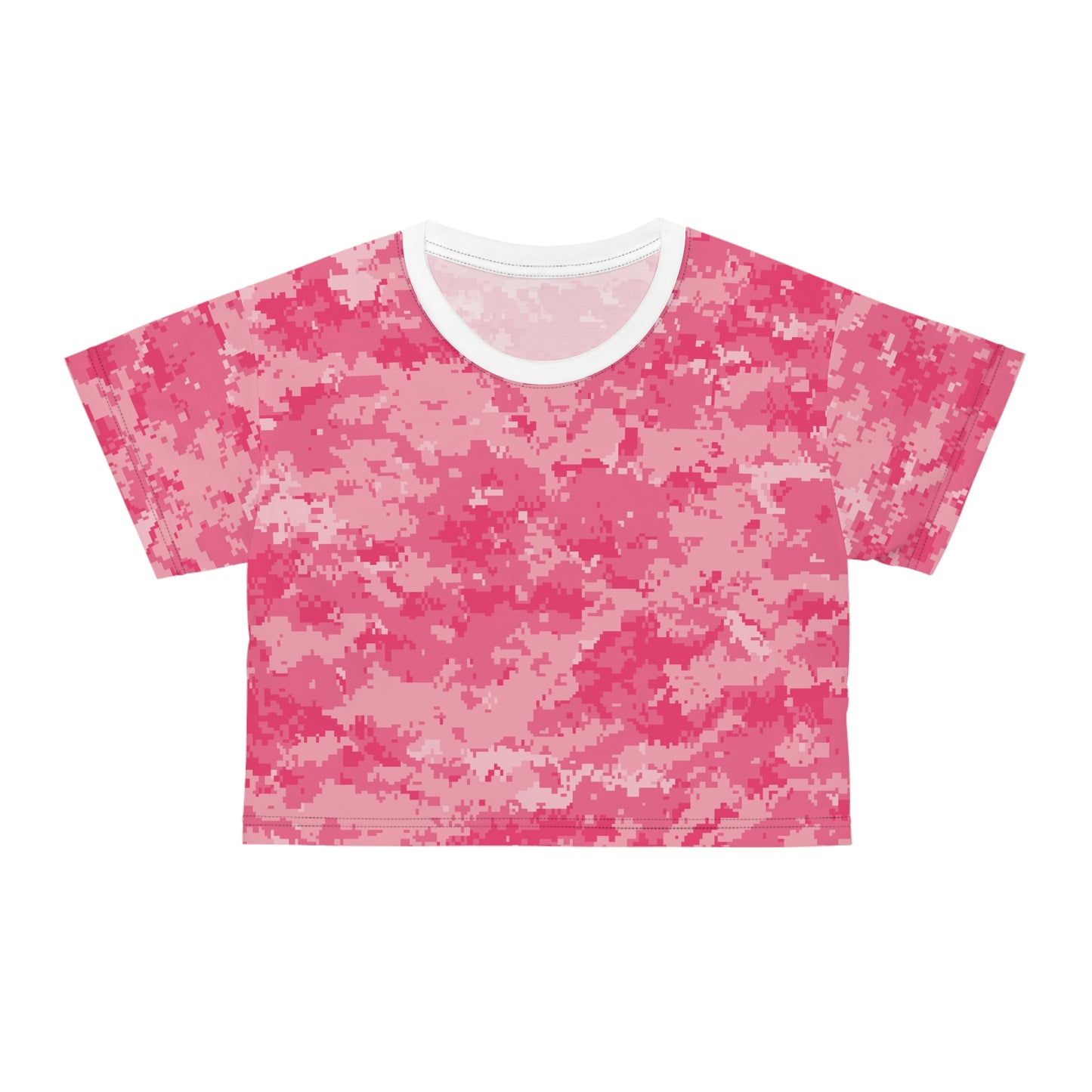 Pink Camo Crop Tee