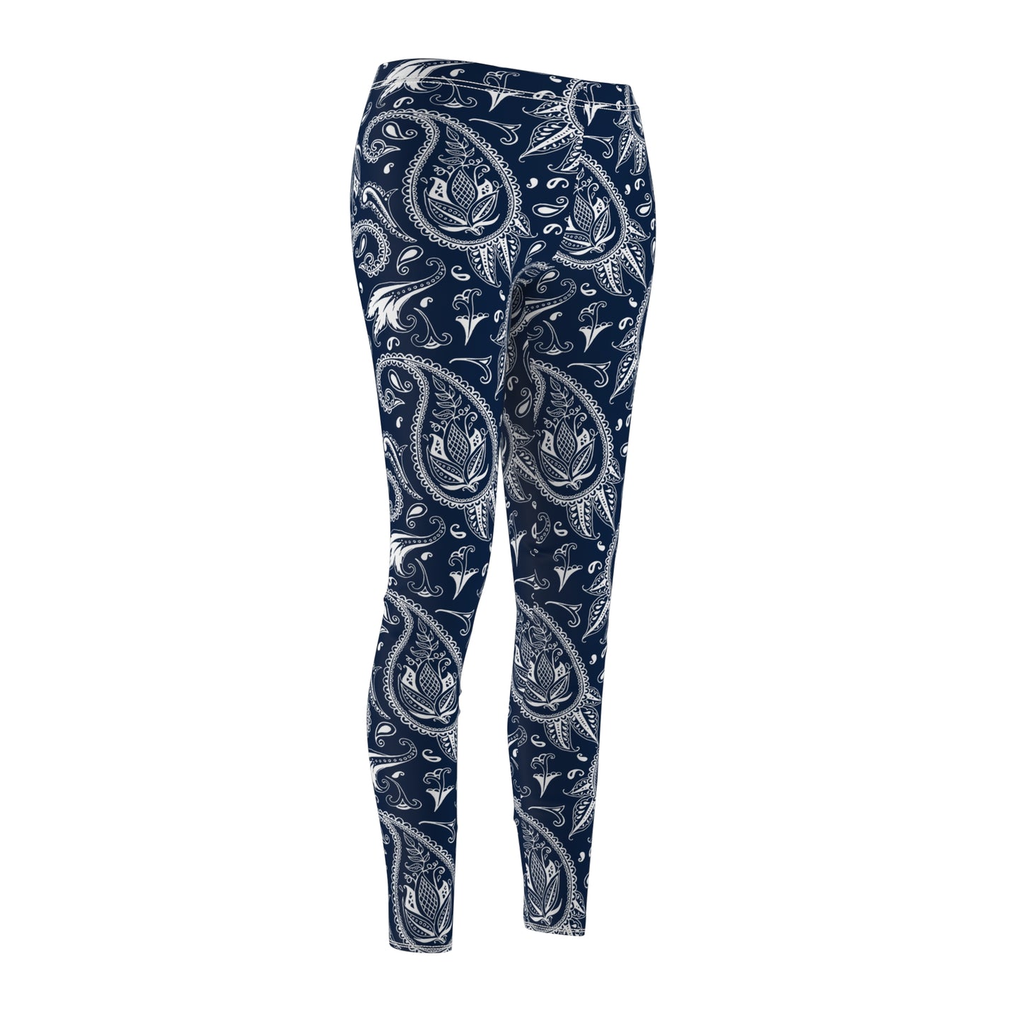 Blue Paisley Women's Casual Leggings