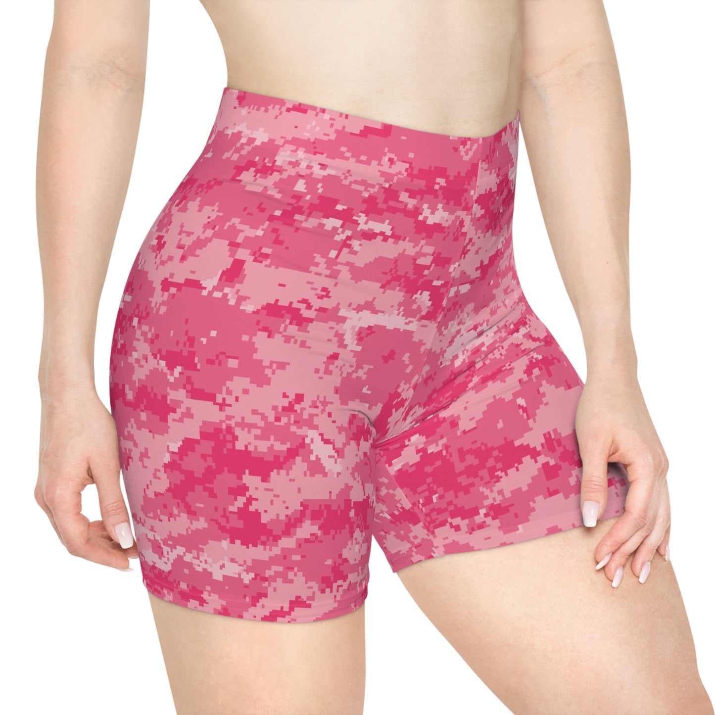 Pink Camo Women's Biker Shorts