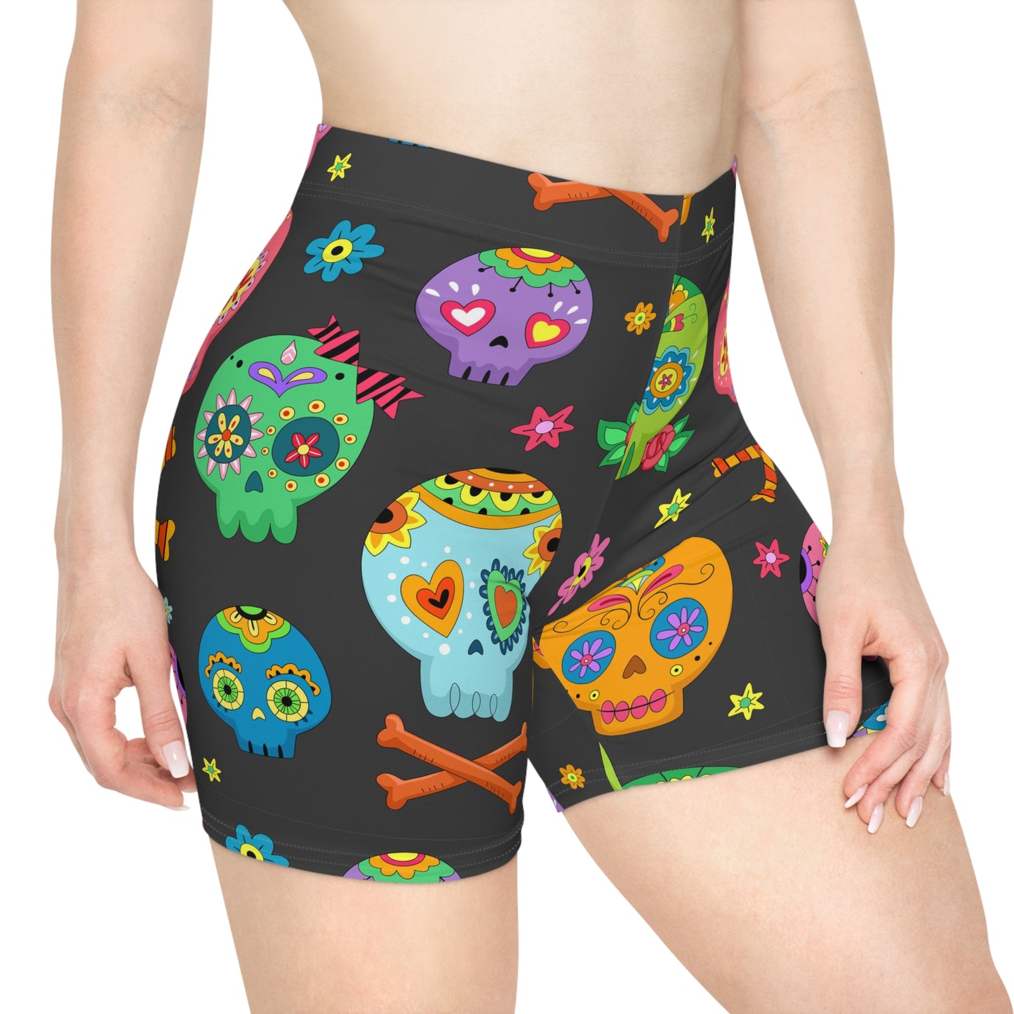 Cute Skulls Women's Biker Shorts