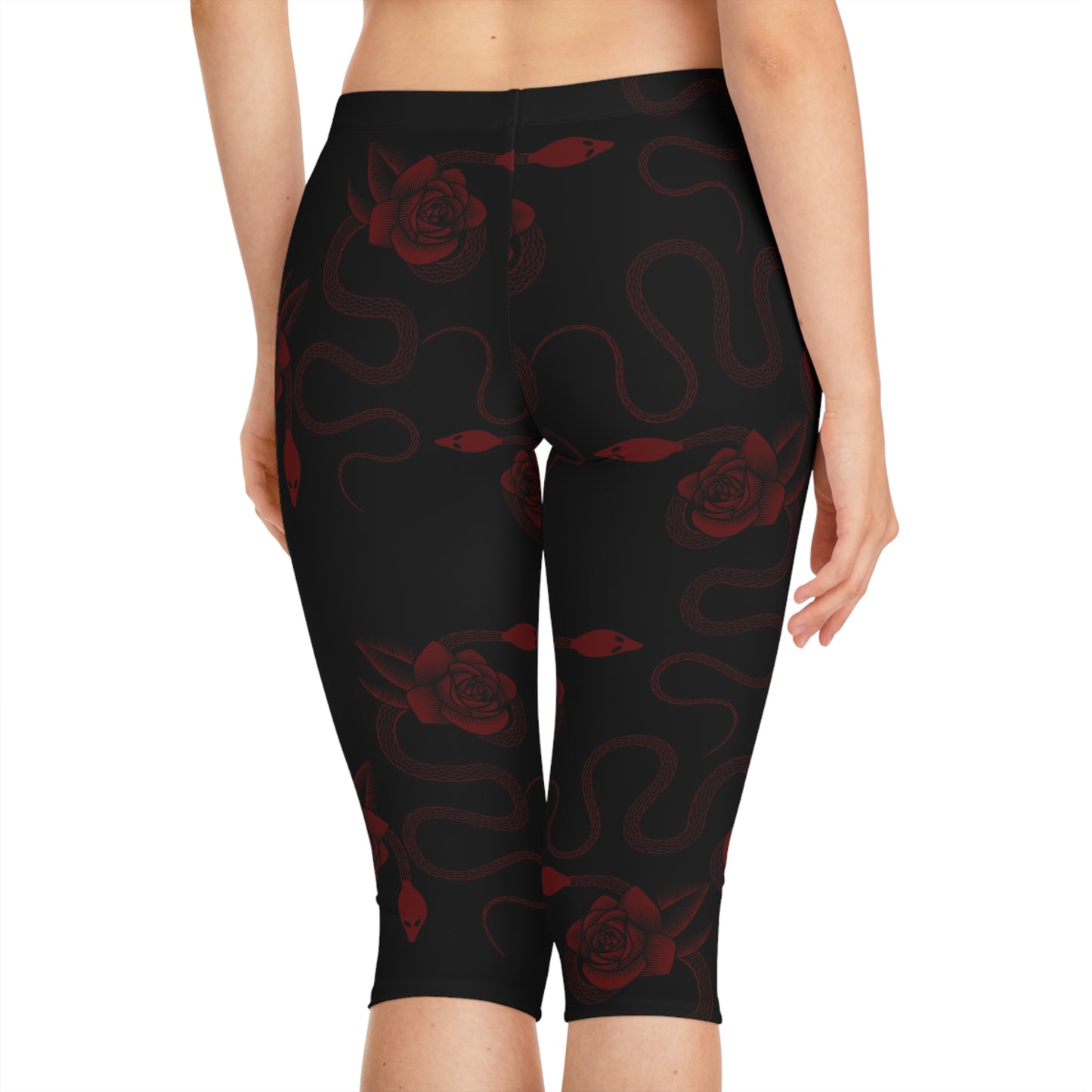 Snake & Roses Women's Capri Leggings