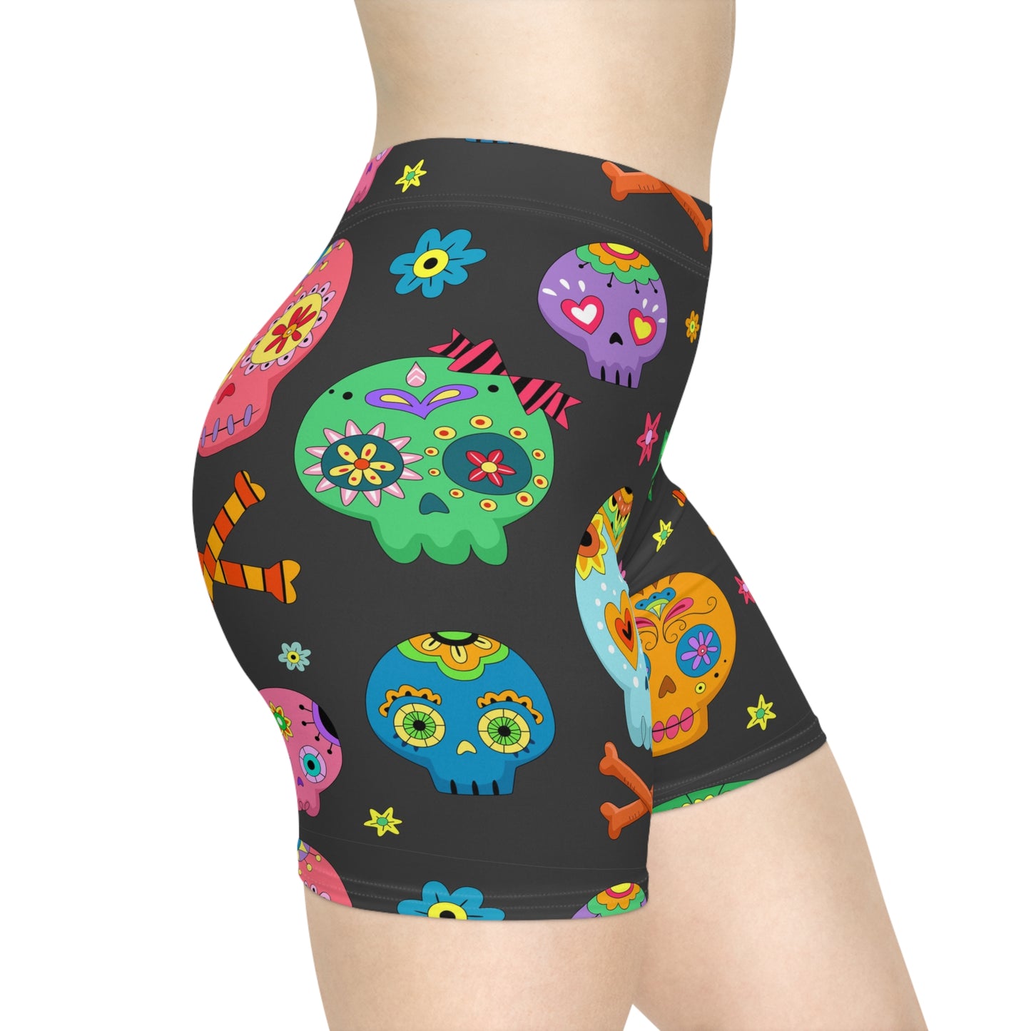 Cute Skulls Women's Biker Shorts