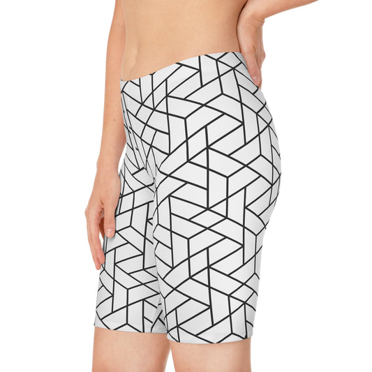 Geometric Women's Bike Shorts