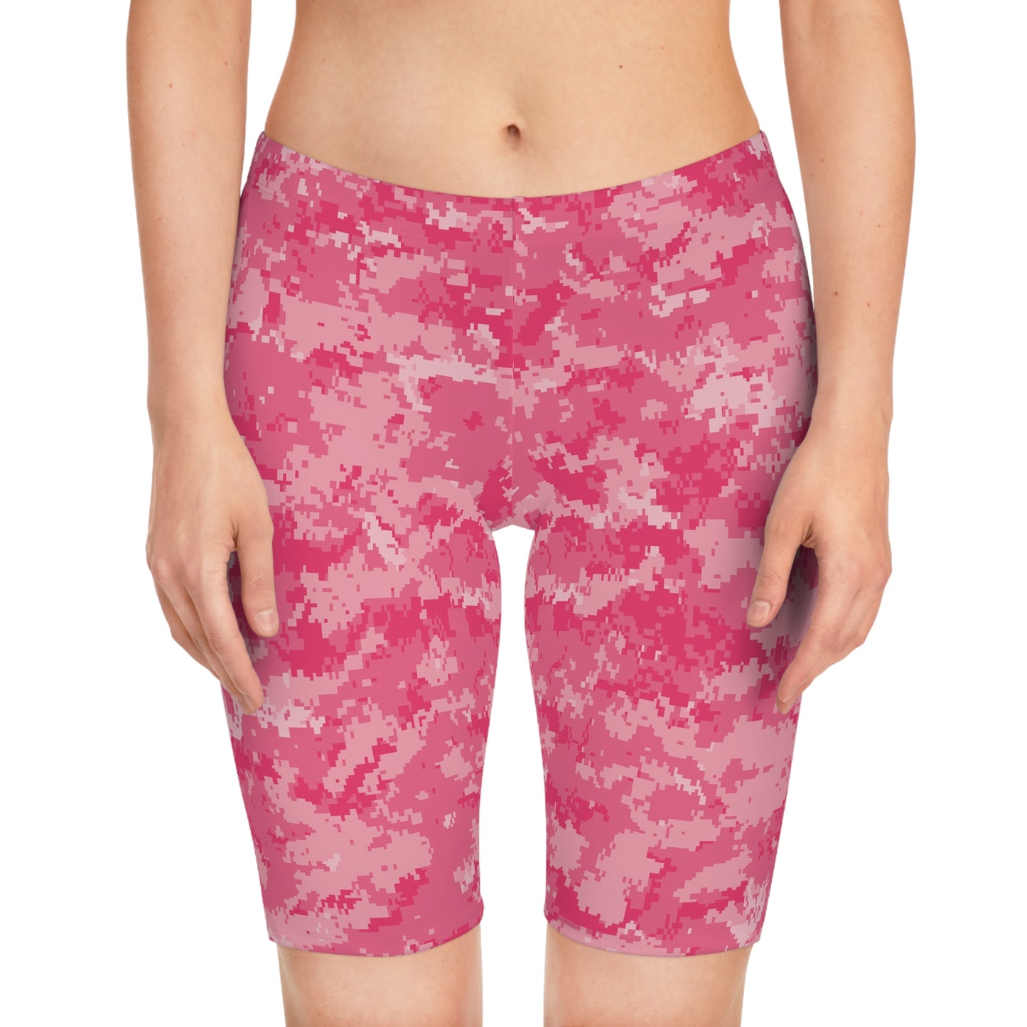 Pink Camo Women's Bike Shorts