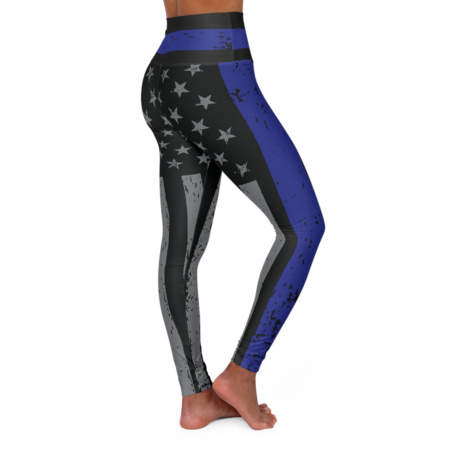 Blue Line of Defense Police High Waisted Yoga Leggings