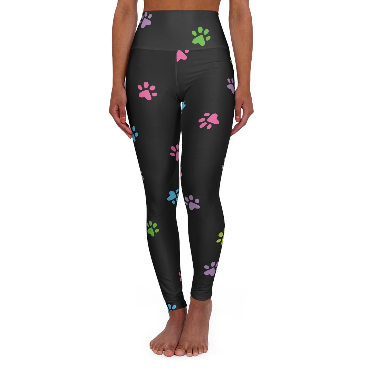 Paw Print High Waisted Yoga Leggings