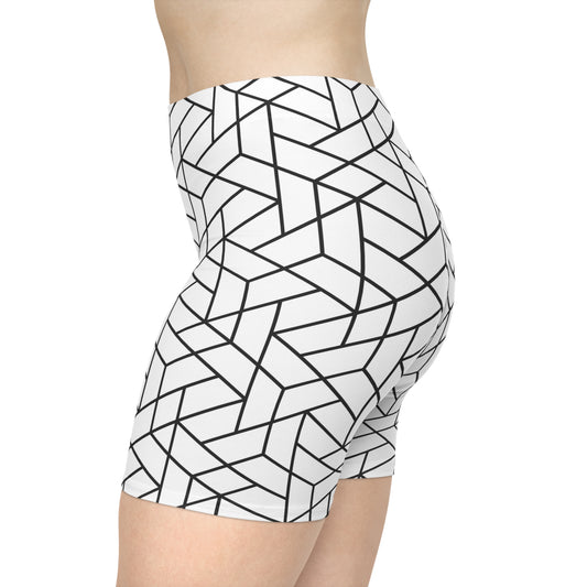 Geometric Women's Biker Shorts