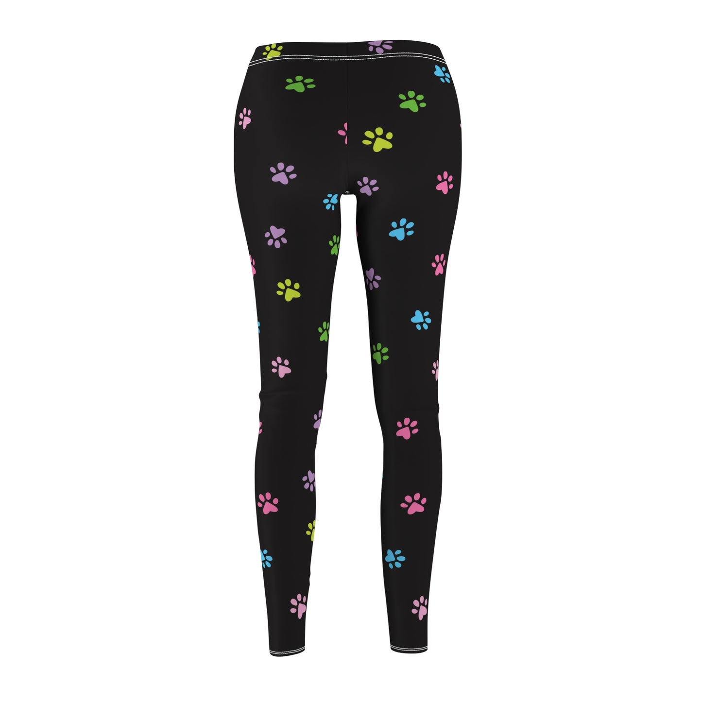 Paw Print Women's Cut & Sew Casual Leggings