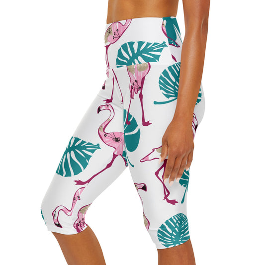 Flamingo Yoga Capri Leggings