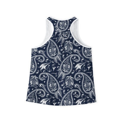 Blue Paisley Women's Tank Top