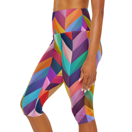 Geo Pattern Yoga Capri Leggings