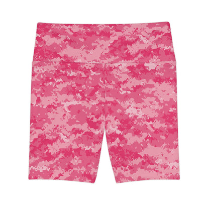 Pink Camo Women's Workout Shorts