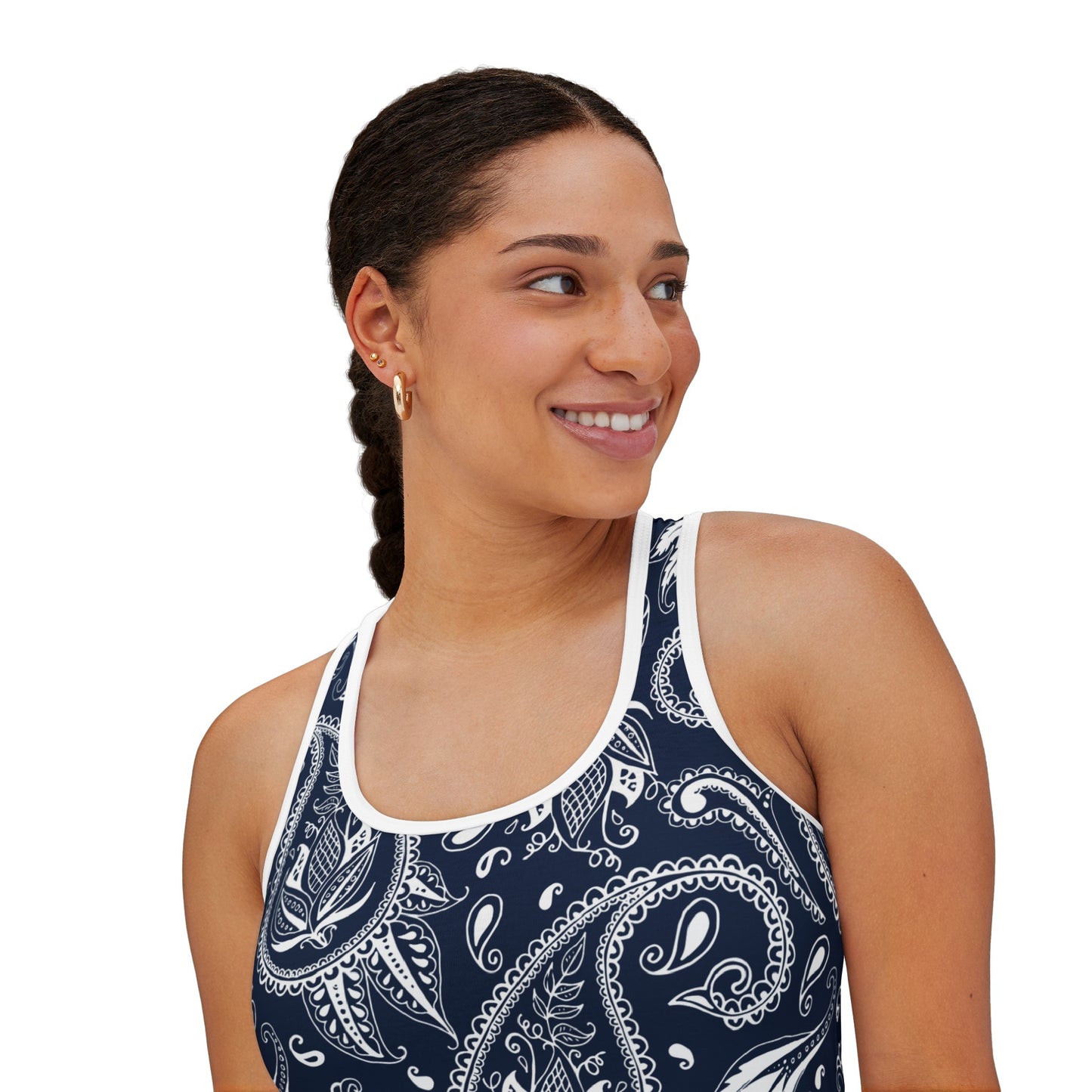 Blue Paisley Women's Tank Top