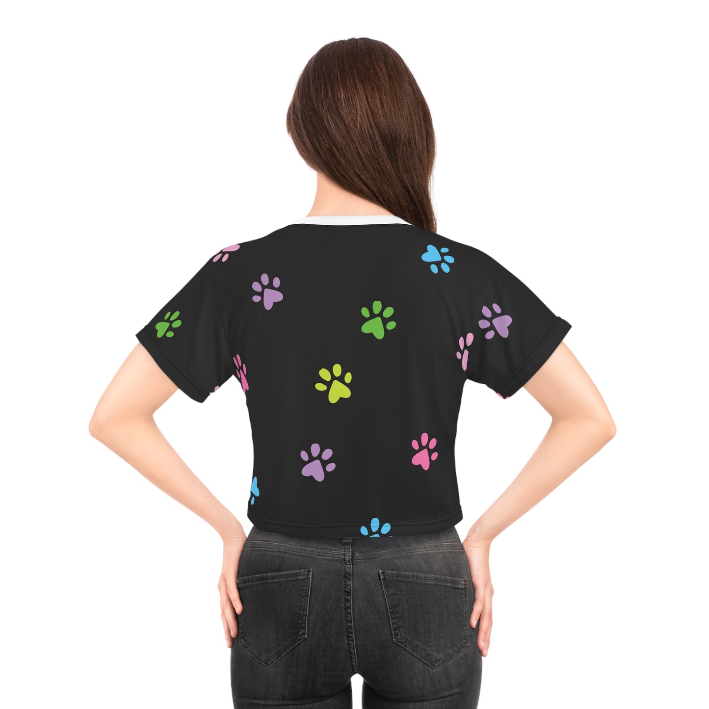 Paw Print Crop Tee