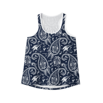 Blue Paisley Women's Tank Top