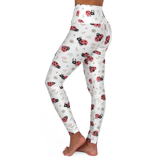 Lady Bug High Waisted Yoga Leggings