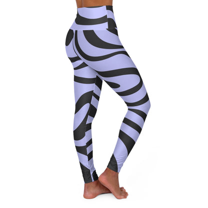 Black & White Swirl High Waisted Yoga Leggings