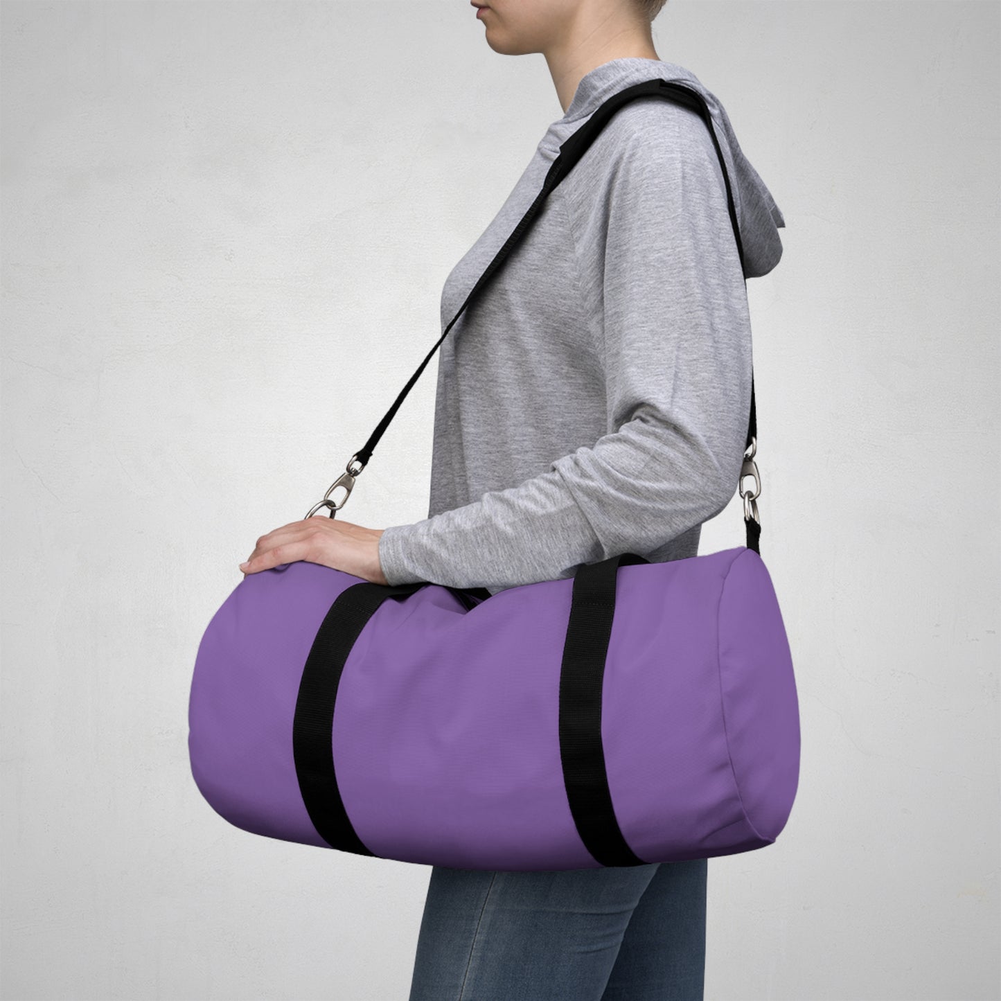 Yoga Pose Purple Duffel Bag