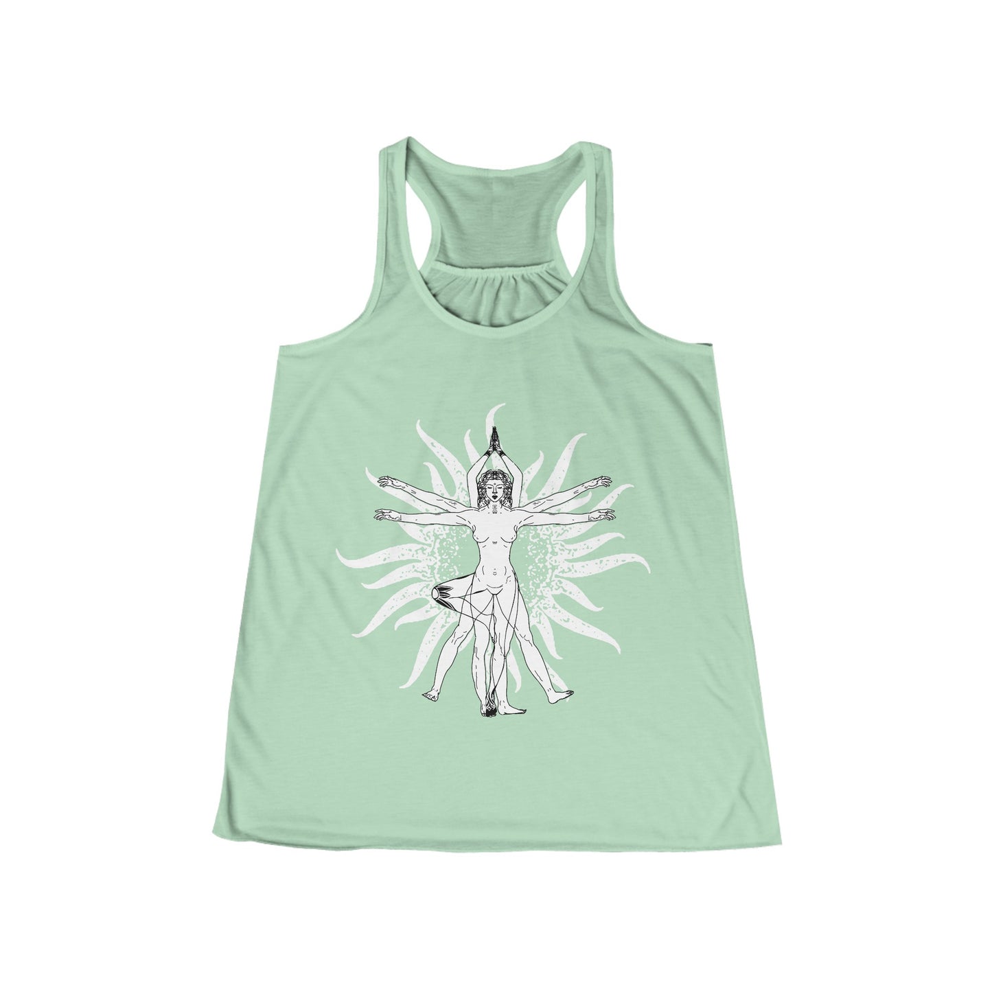 Vitruvian Women's Flowy Racerback Yoga Tank