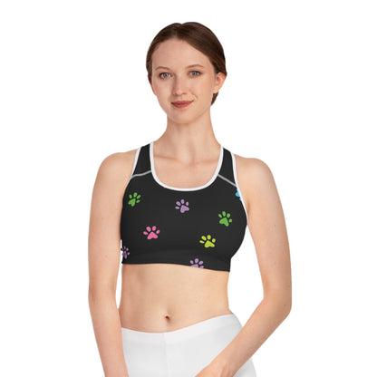 Paw Print Sports Bra