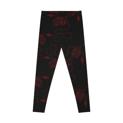 Snake & Roses Stretchy Leggings