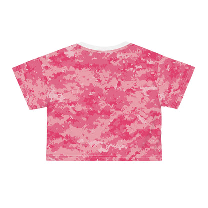 Pink Camo Crop Tee