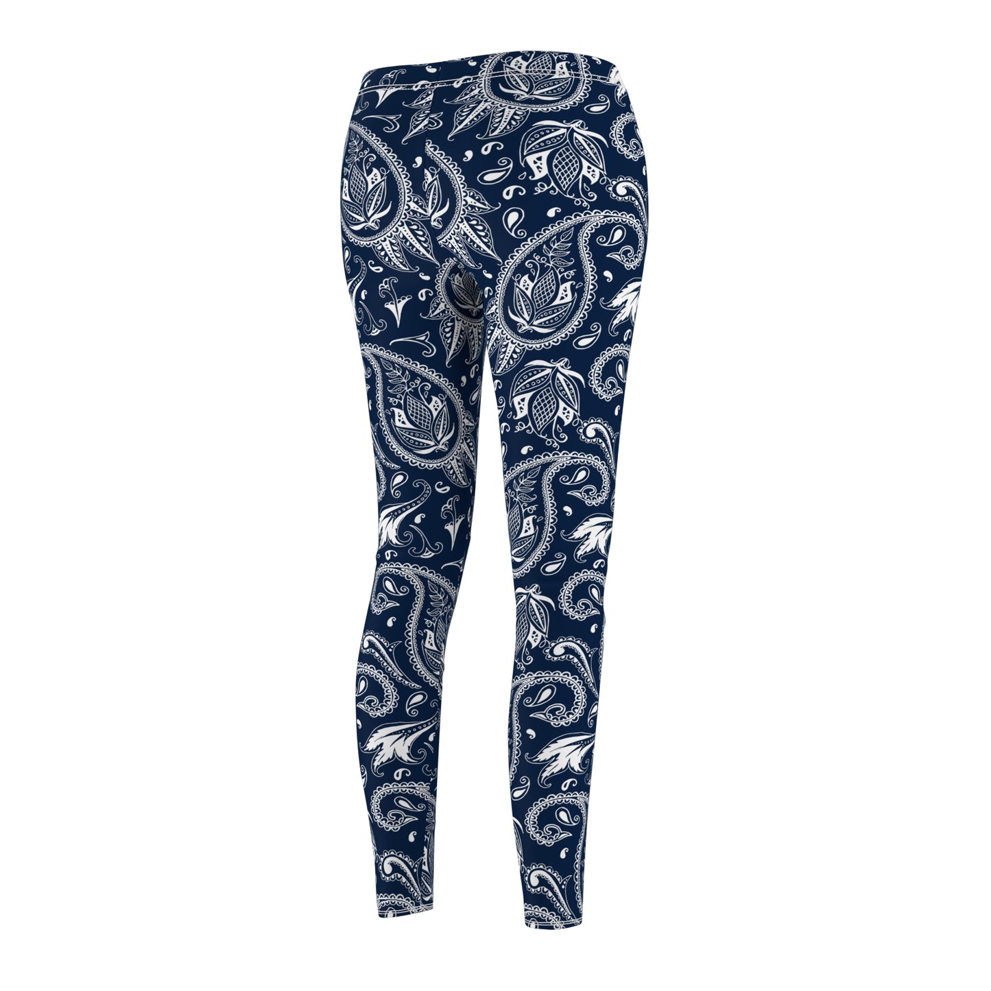 Blue Paisley Women's Casual Leggings