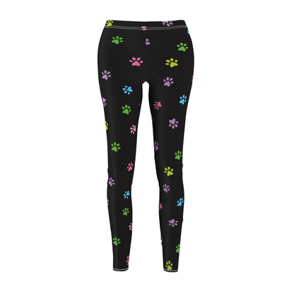 Paw Print Women's Cut & Sew Casual Leggings