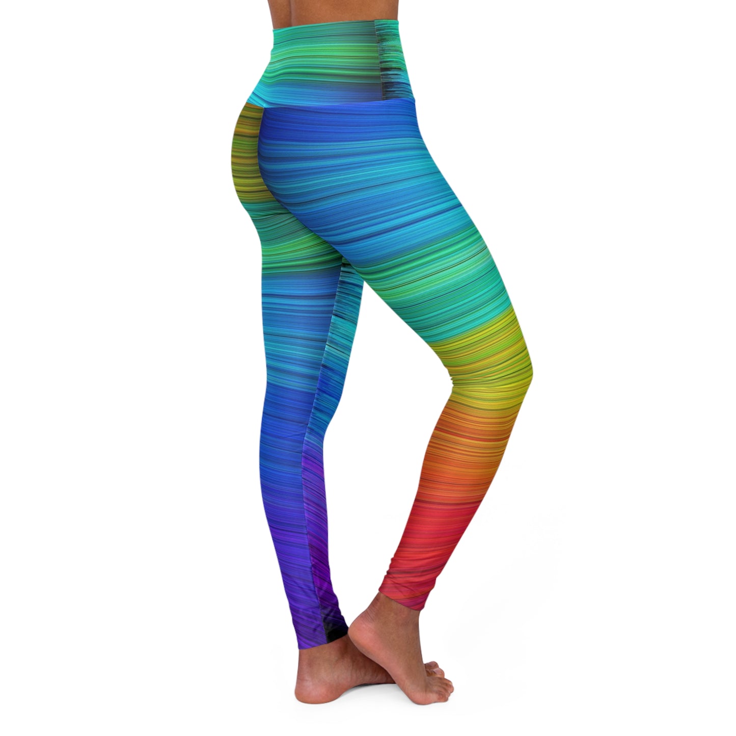 Colorful Stripes High Waisted Yoga Leggings