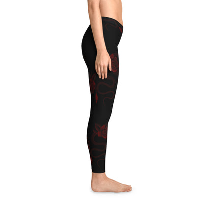 Snake & Roses Stretchy Leggings