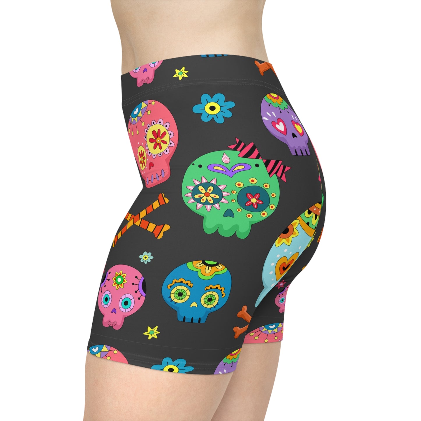 Cute Skulls Women's Biker Shorts