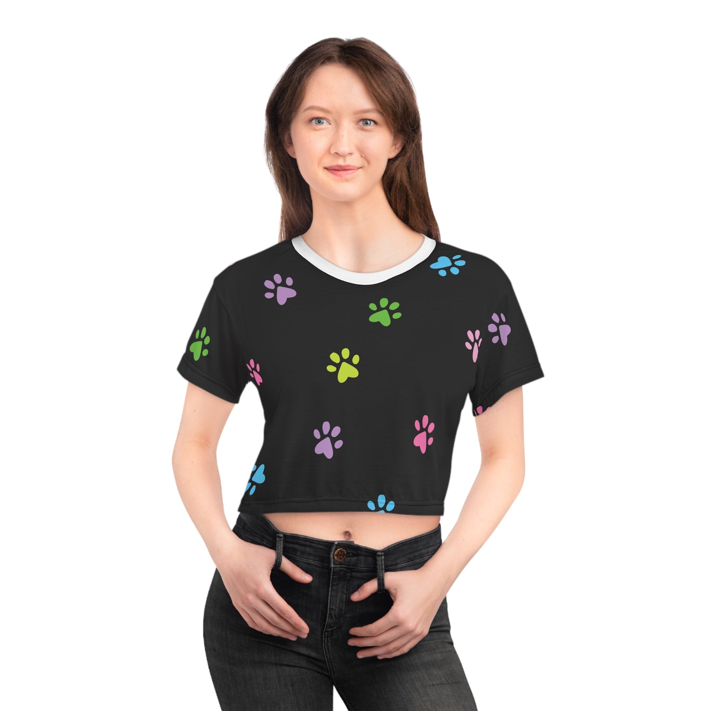 Paw Print Crop Tee