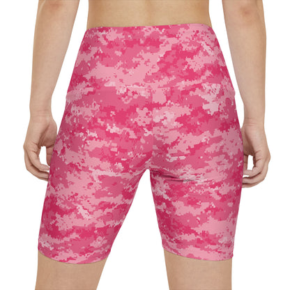 Pink Camo Women's Workout Shorts