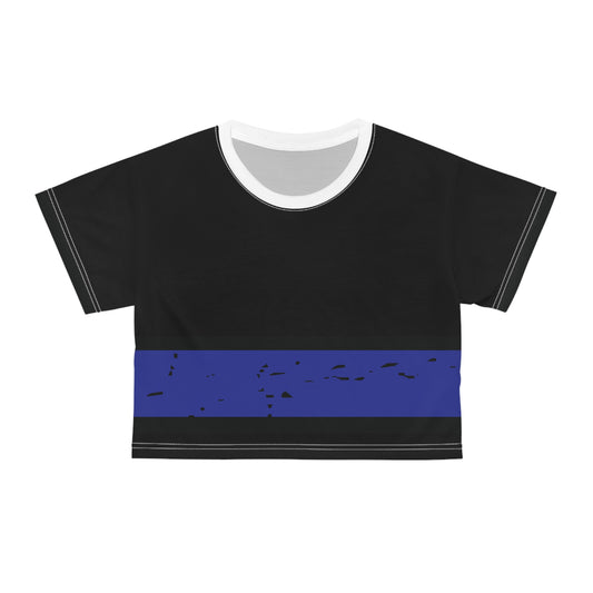 Blue Line of Defense Police Crop Tee