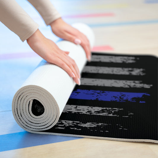 Blue Line of Defense Police Foam Yoga Mat