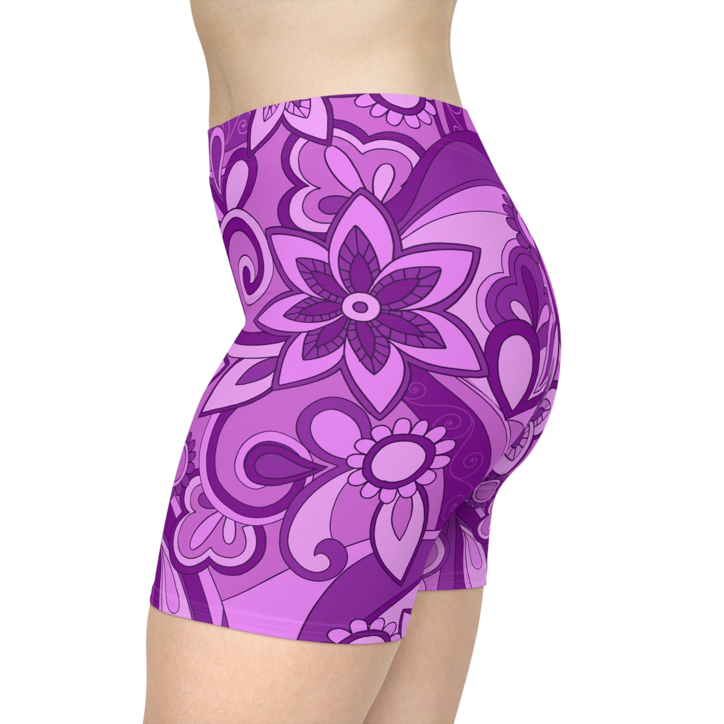 Funky Purple Women's Biker Shorts