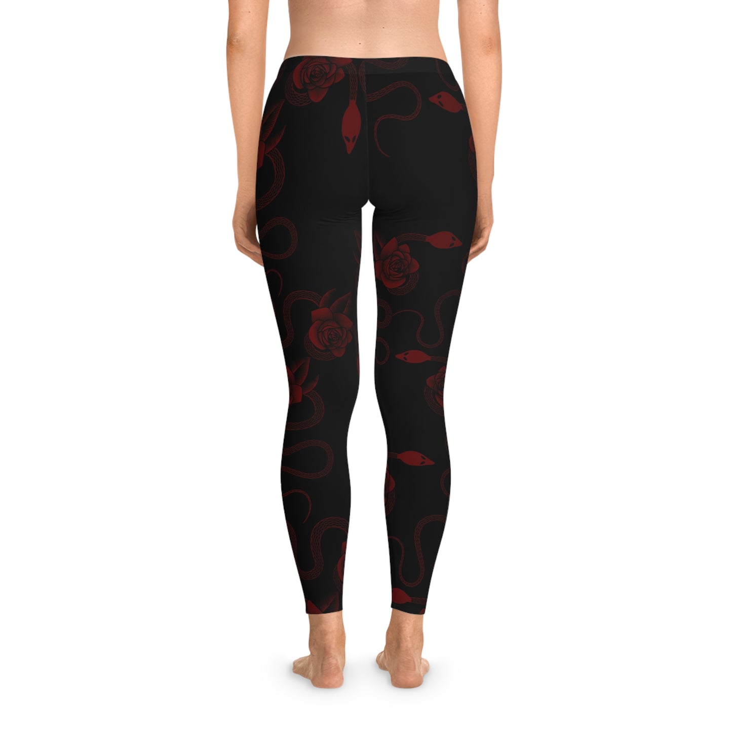 Snake & Roses Stretchy Leggings