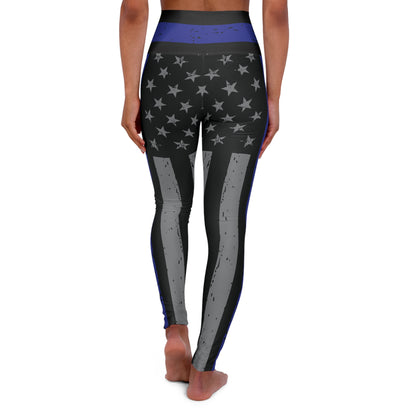 Blue Line of Defense Police High Waisted Yoga Leggings