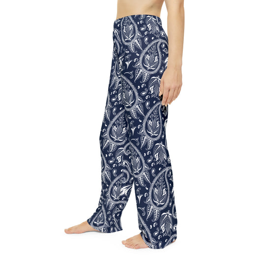 Blue Paisley Women's Pajama Pants