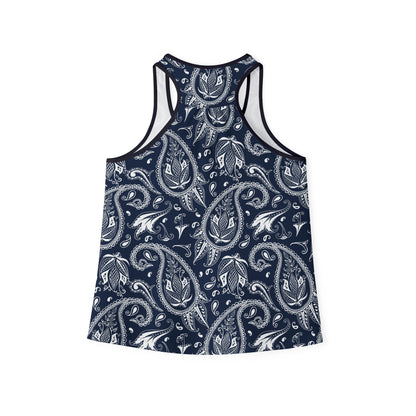 Blue Paisley Women's Tank Top