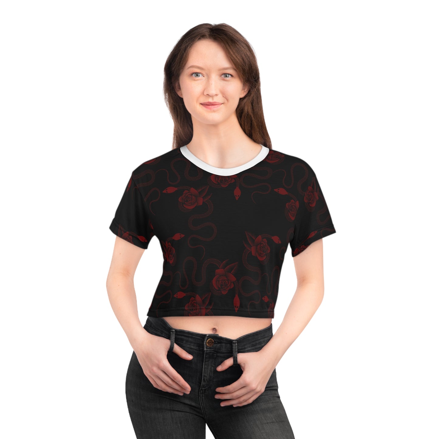 Snake & Skull Crop Tee