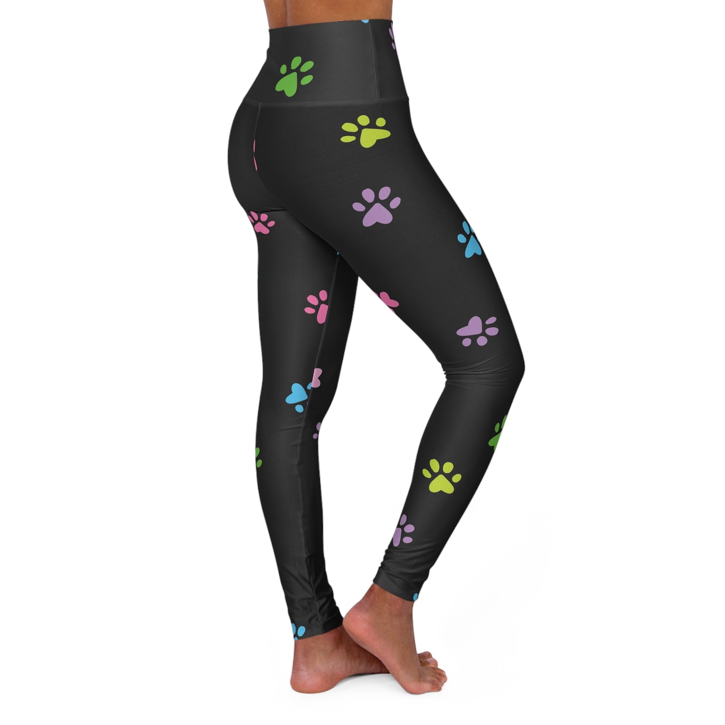 Paw Print High Waisted Yoga Leggings