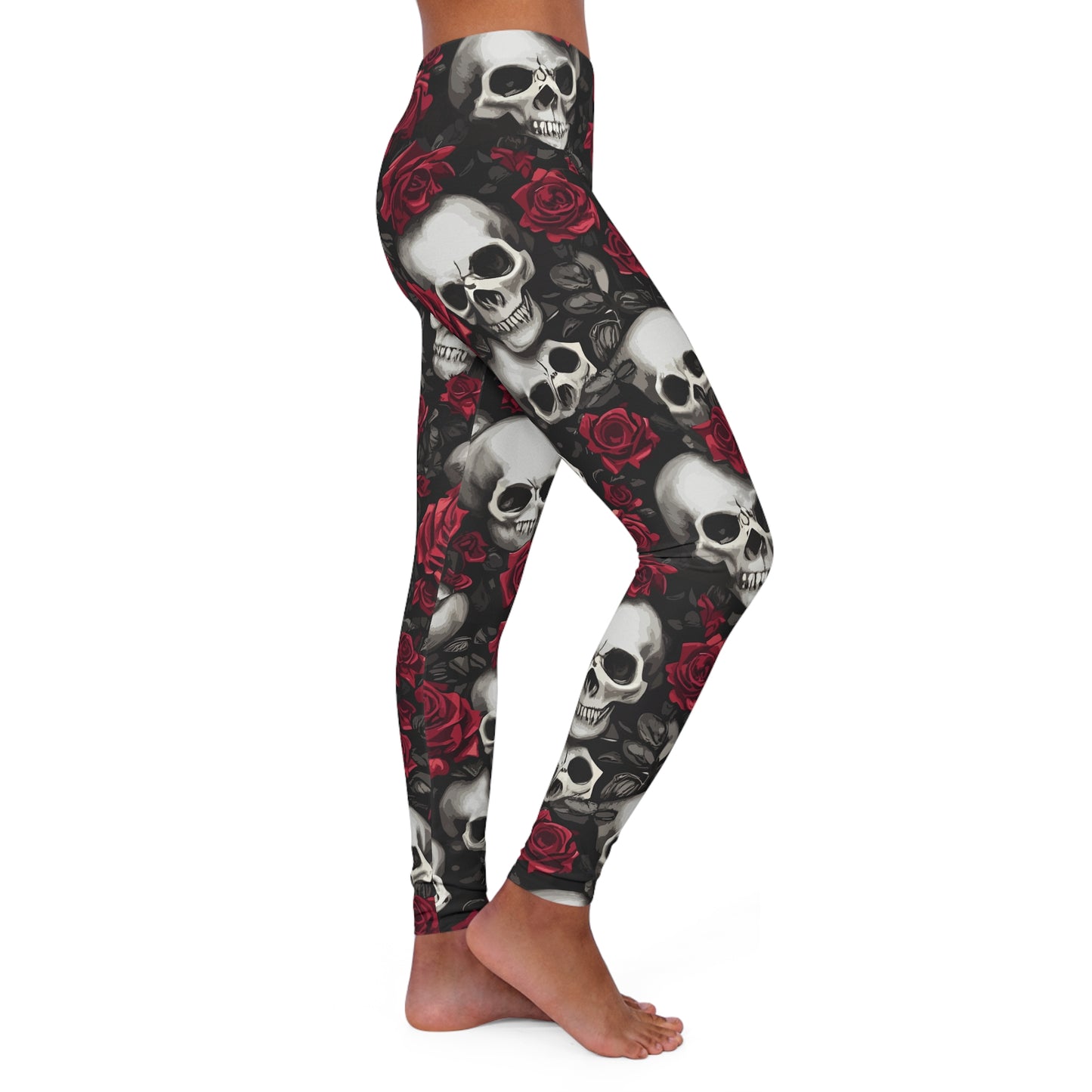 Skulls & Roses Women's Casual Spandex Leggings