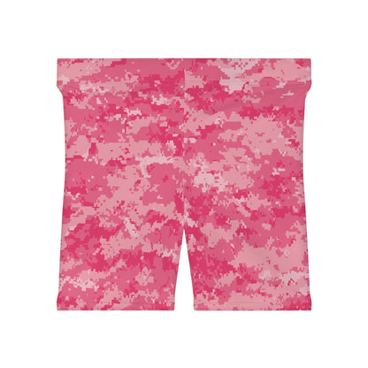 Pink Camo Women's Biker Shorts