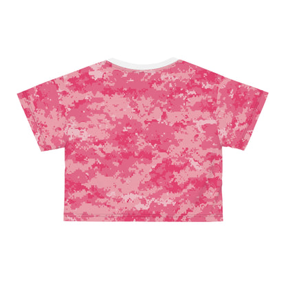 Pink Camo Crop Tee